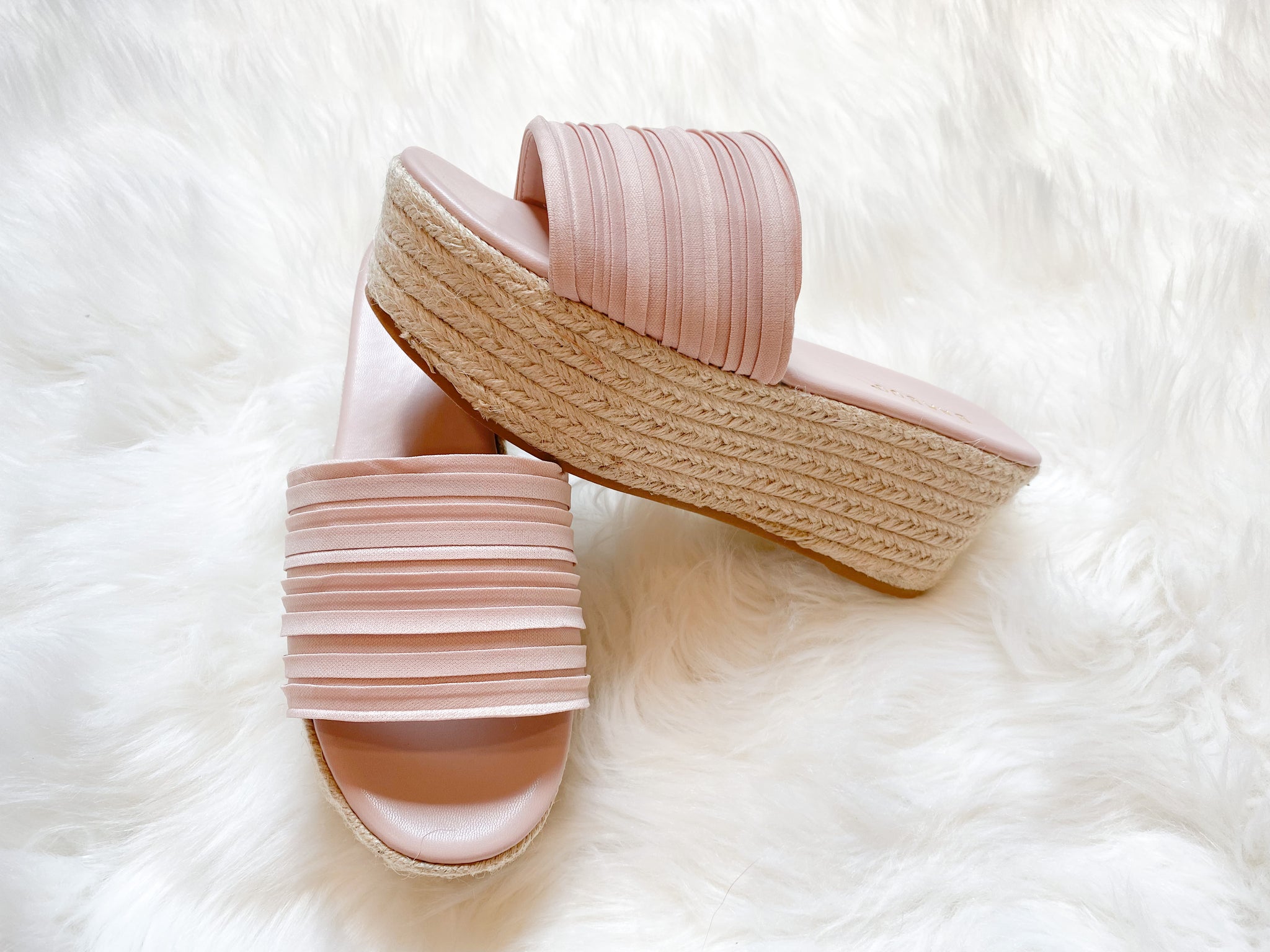 Blush Platform Wedges