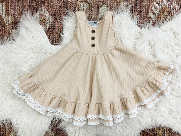 Cream Twirl Dress