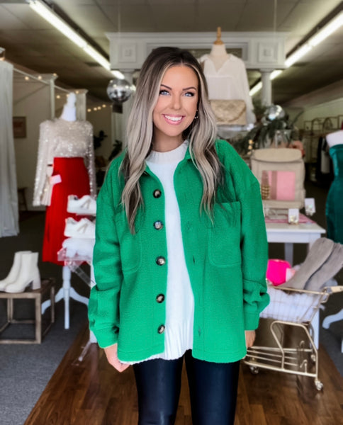 Guilty Pleasure Kelly Green Jacket