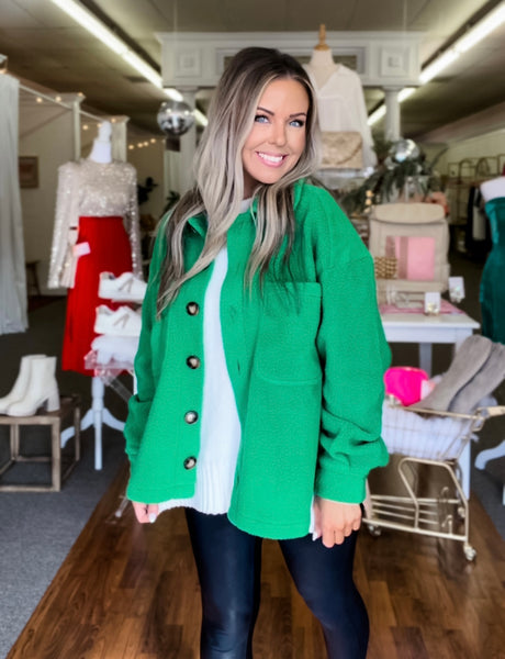 Guilty Pleasure Kelly Green Jacket