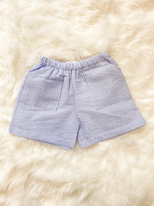 Seersucker Shorts - Blue