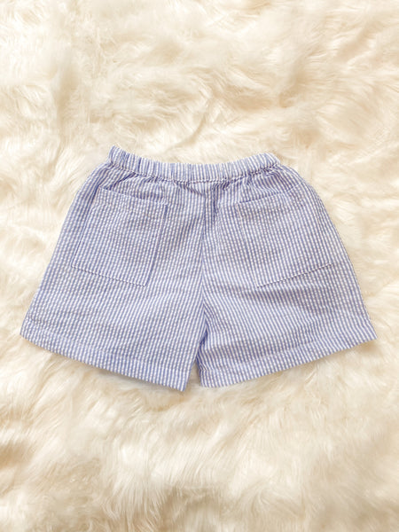 Seersucker Shorts - Blue