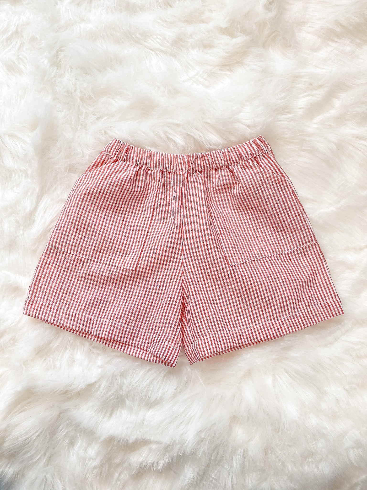 Seersucker Shorts - Red