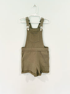 Olive Green Short Overalls