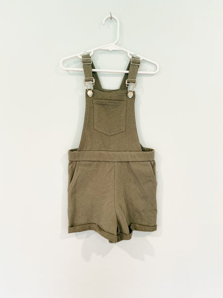 Olive Green Short Overalls