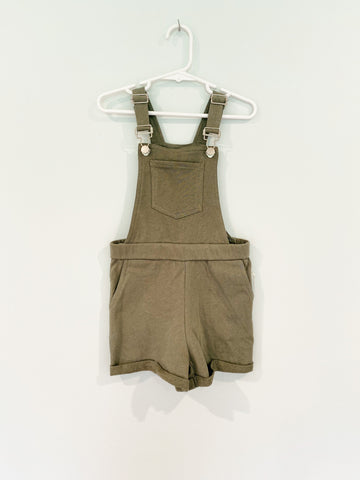 Olive Green Short Overalls