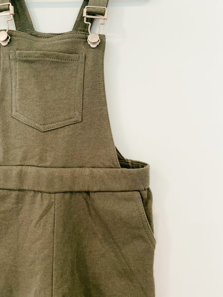 Olive Green Short Overalls