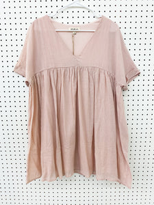 Short Sleeve Babydoll Dress